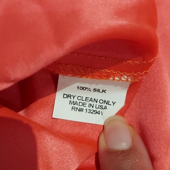 Amanda Uprichard Neon Orange Silk Slip Dress Gown Sz S - Picture 7 of 12